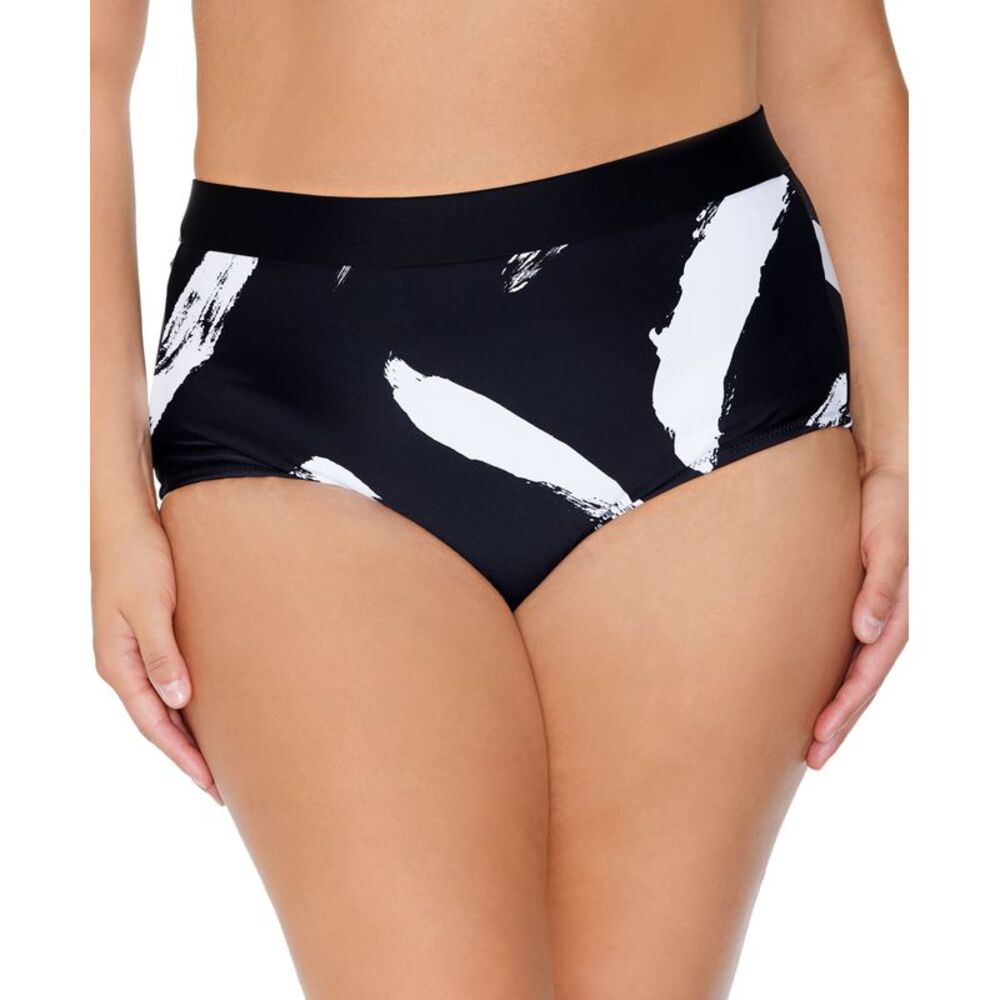 Raisins Curve Plus Size Island High-rise Bikini Bottoms In Black Sand 1